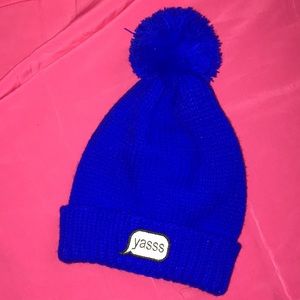 royal blue ‘yasss’ hat